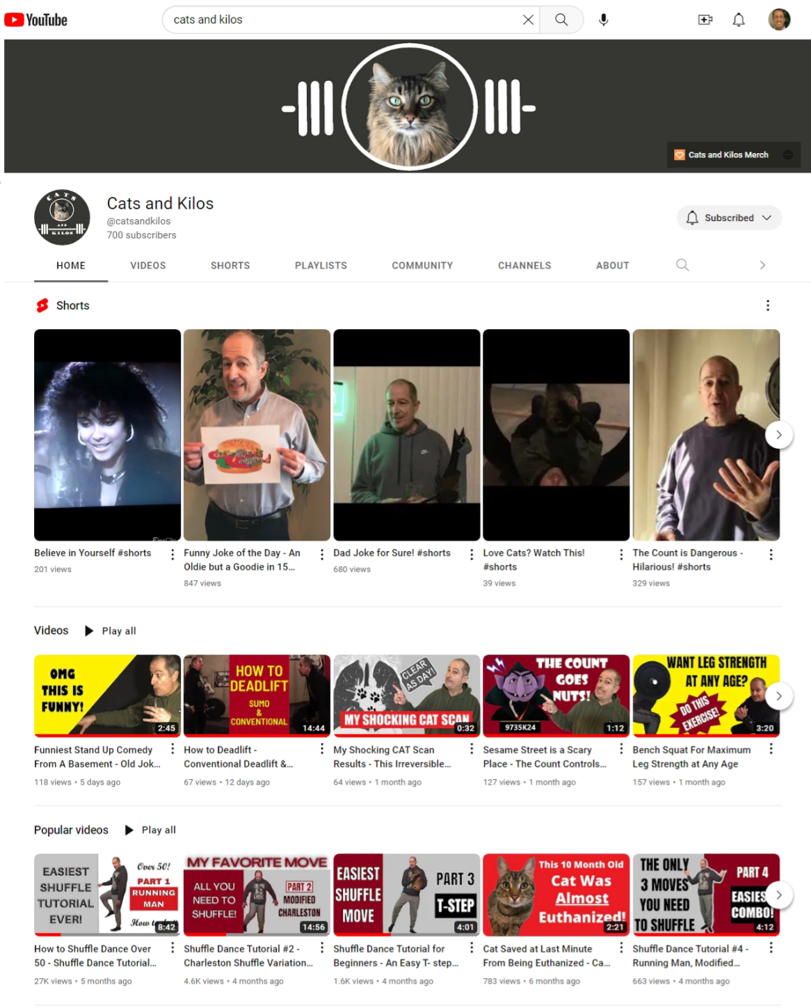 picture link of Cats and Kilos YouTube Channel